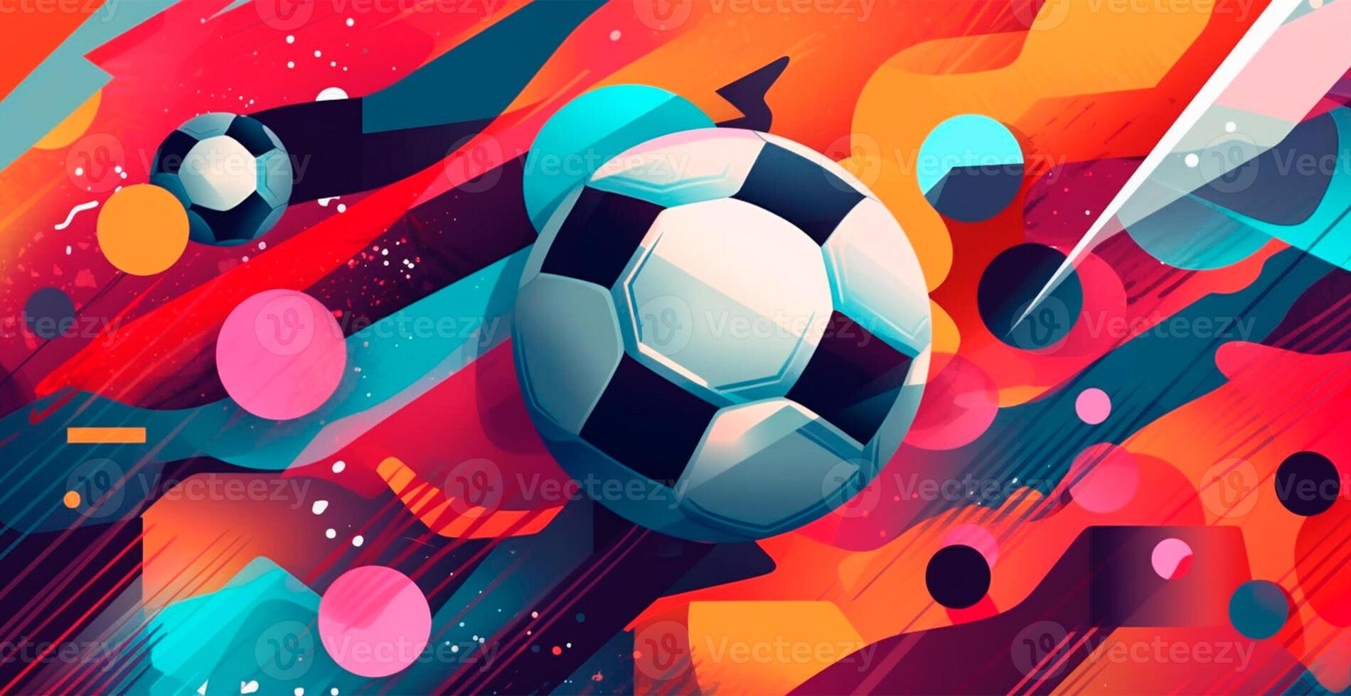 abstract voetbal achtergrond, sport- voetbal bal - ai gegenereerd beeld foto