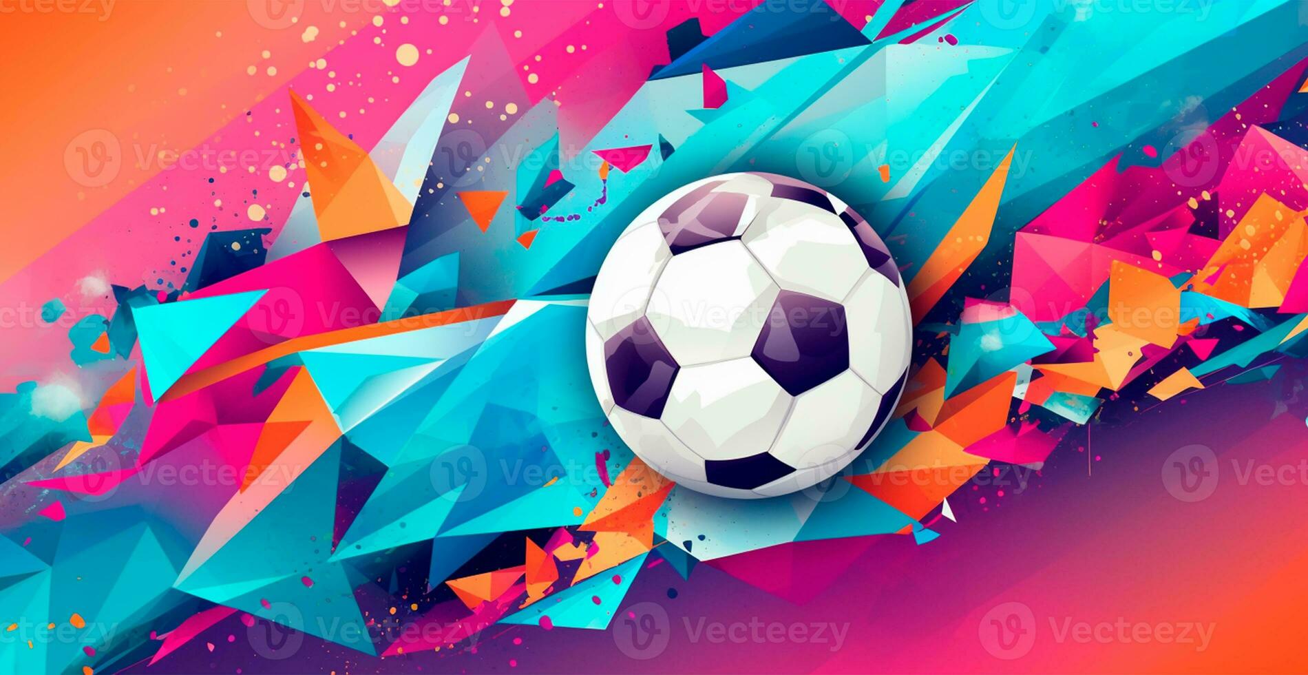 abstract voetbal achtergrond, sport- voetbal bal - ai gegenereerd beeld foto