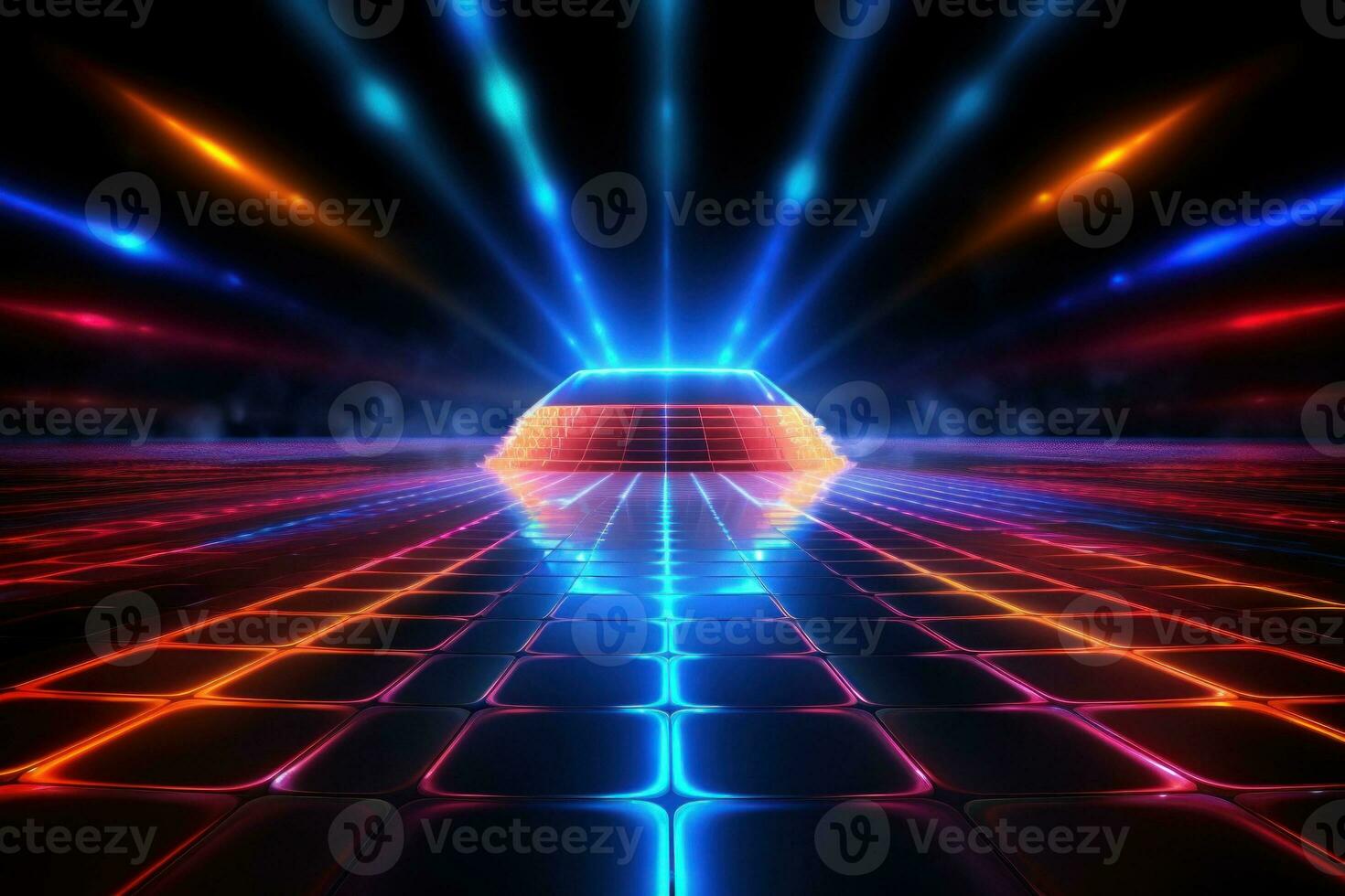disco nacht club neon achtergrond. illustratie ai generatief foto