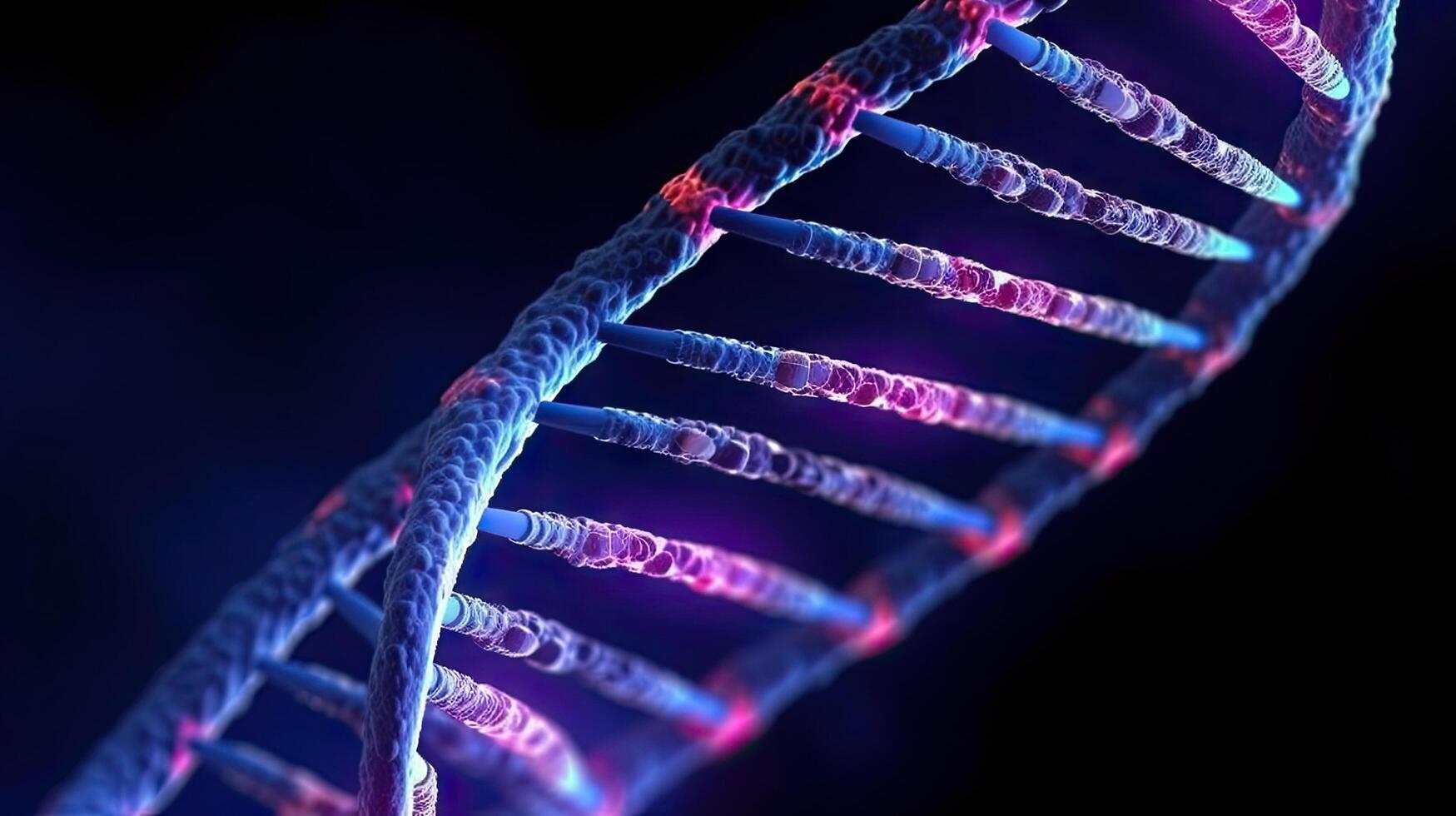 menselijk cel biologie dna moleculair structuur. generatief ai. foto