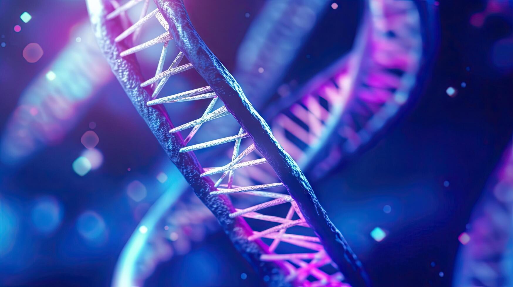 menselijk cel biologie dna moleculair structuur. generatief ai. foto