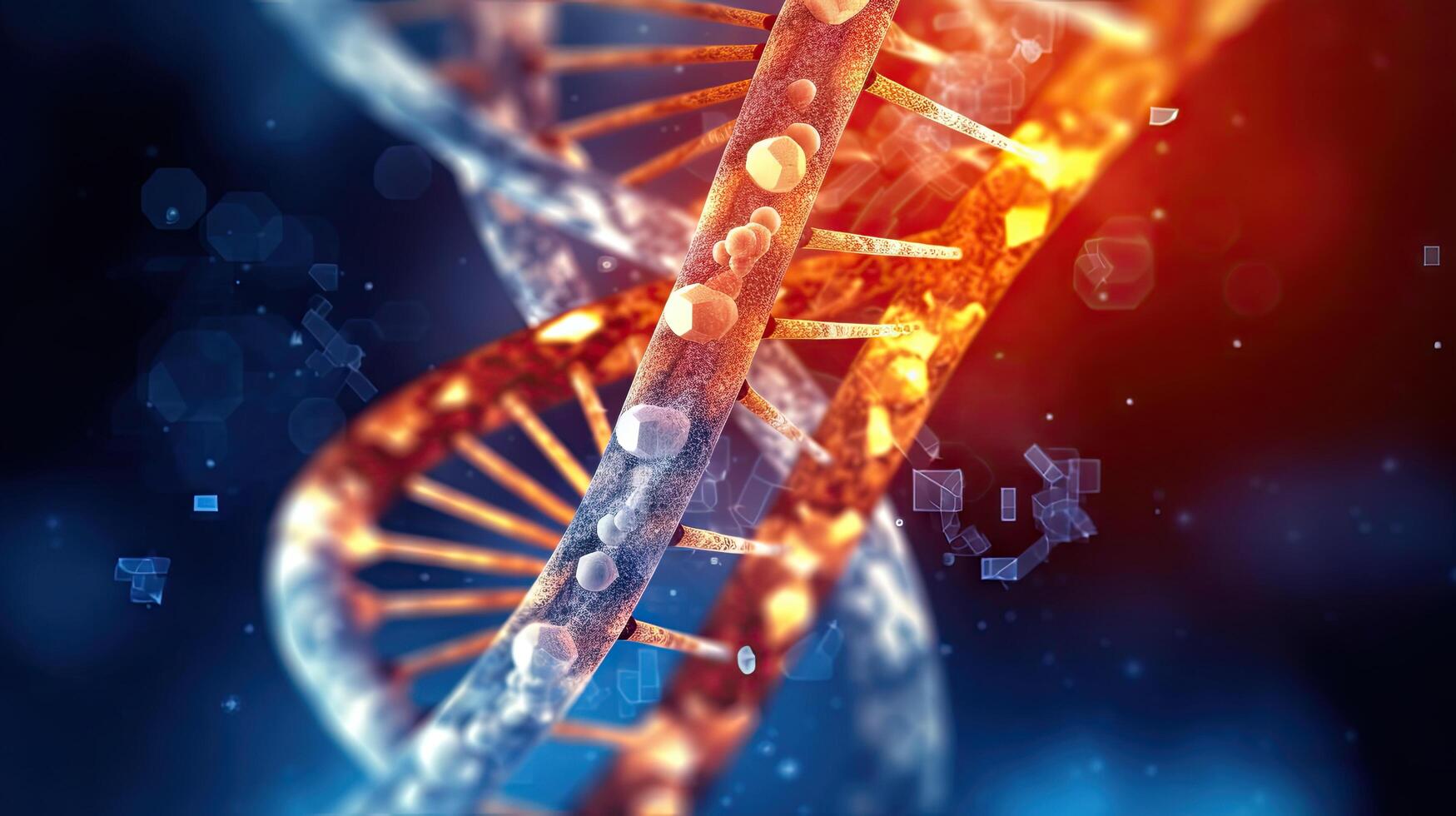 menselijk cel biologie dna moleculair structuur. generatief ai. foto