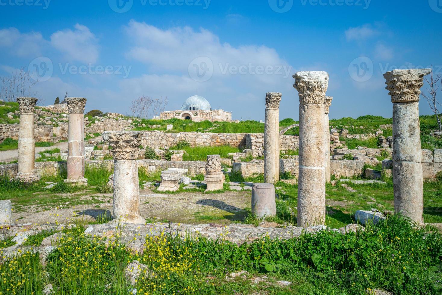 byzantijnse kerk in amman citadel jordan foto