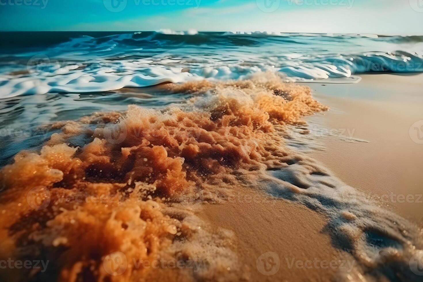 mooi tropisch strand achtergrond gemaakt met ai gegenereerd foto