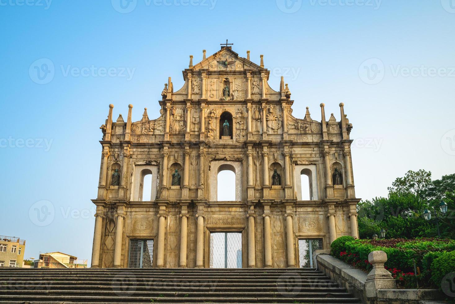 ruïnes van st pauls in macau, china foto