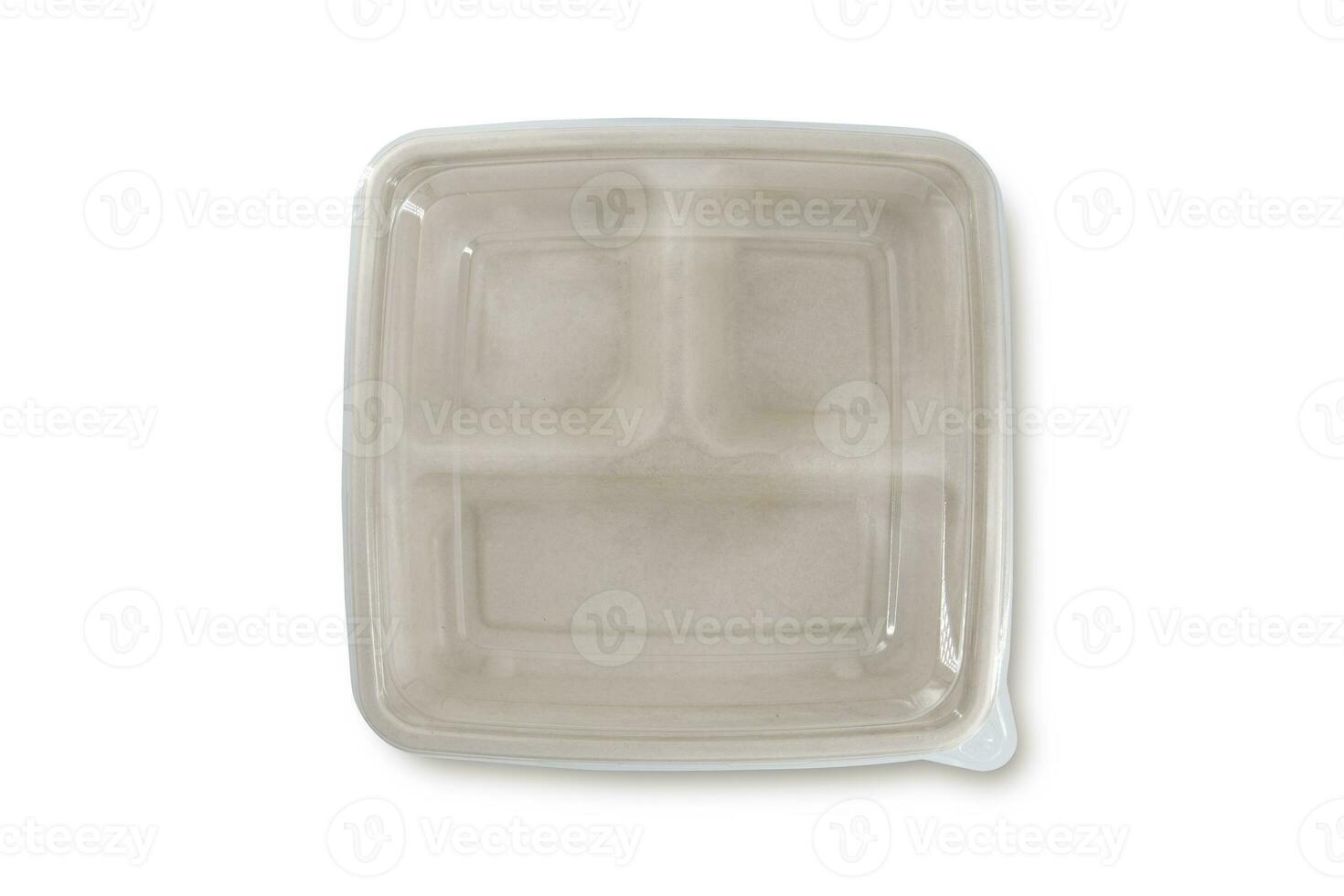 bagasse houder pakket voor voedsel geïsoleerd Aan wit achtergrond foto