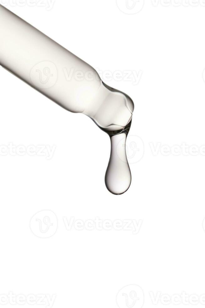 pipet met serum, gel, olie of andere kunstmatig Product. foto