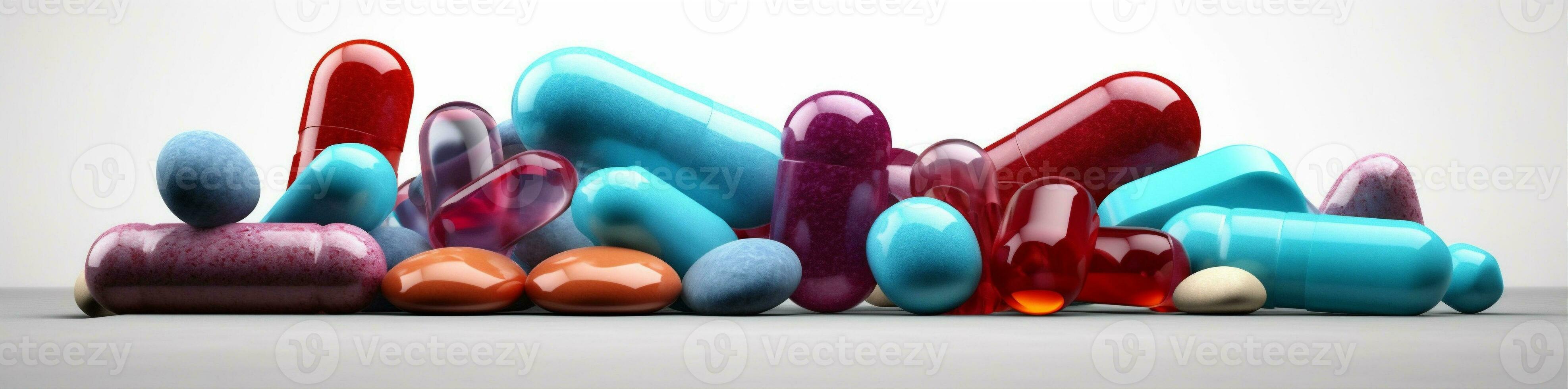 achtergrond tablet apotheek Gezondheid capsule verdovend medisch pil geneeskunde vitamine medicijn. generatief ai. foto