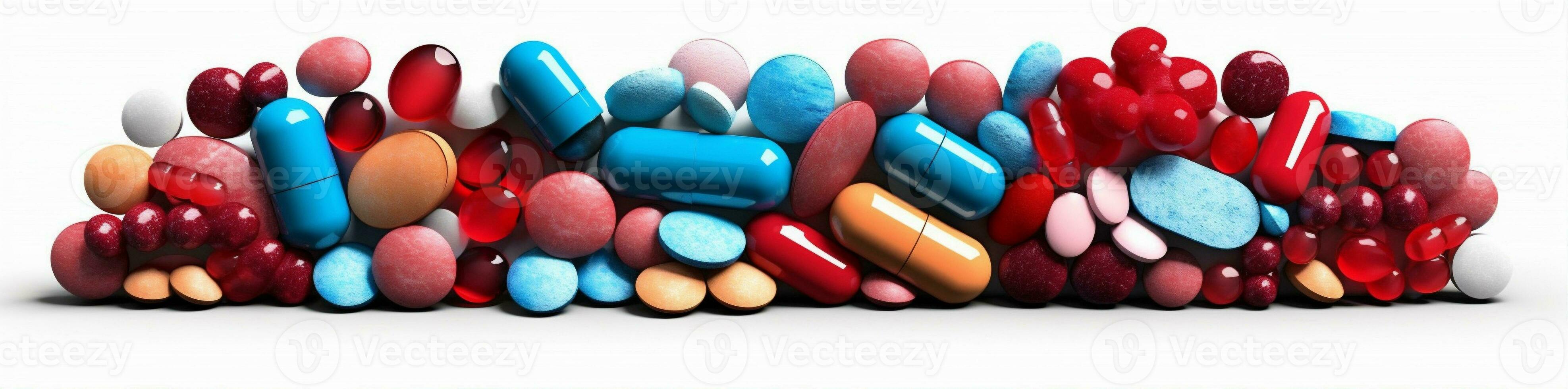 pil tablet apotheek voorwerp geneeskunde drug vitamine medisch achtergrond capsule Gezondheid. generatief ai. foto