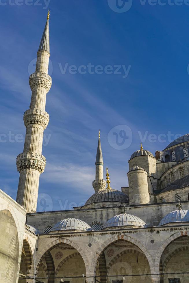 suleymaniye moskee binnenplaats in istanbul, turkije foto