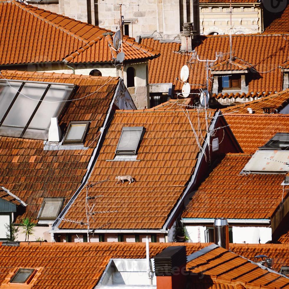 stadsgezicht van bilbao stad spanje foto