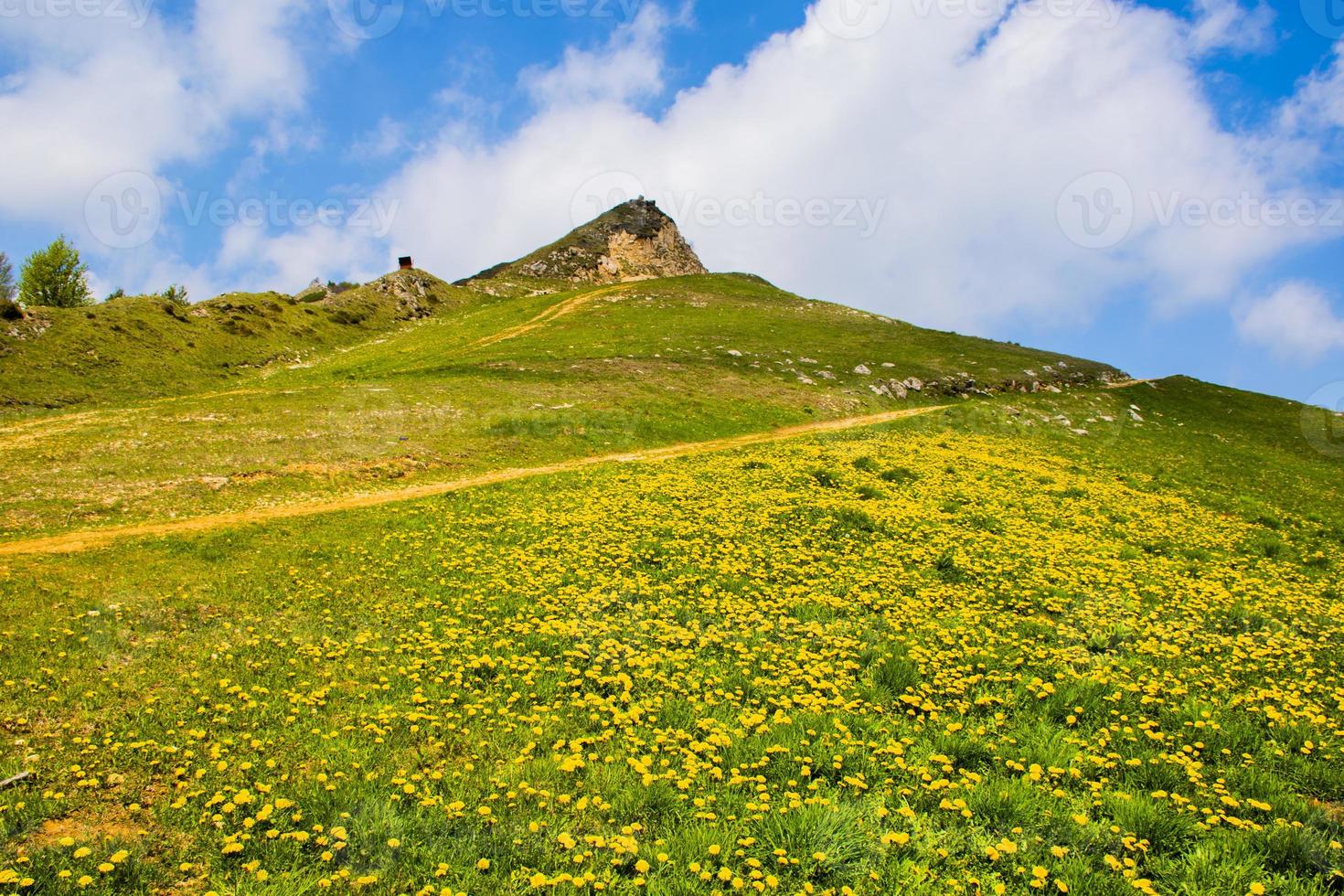 bergtop en lucht foto