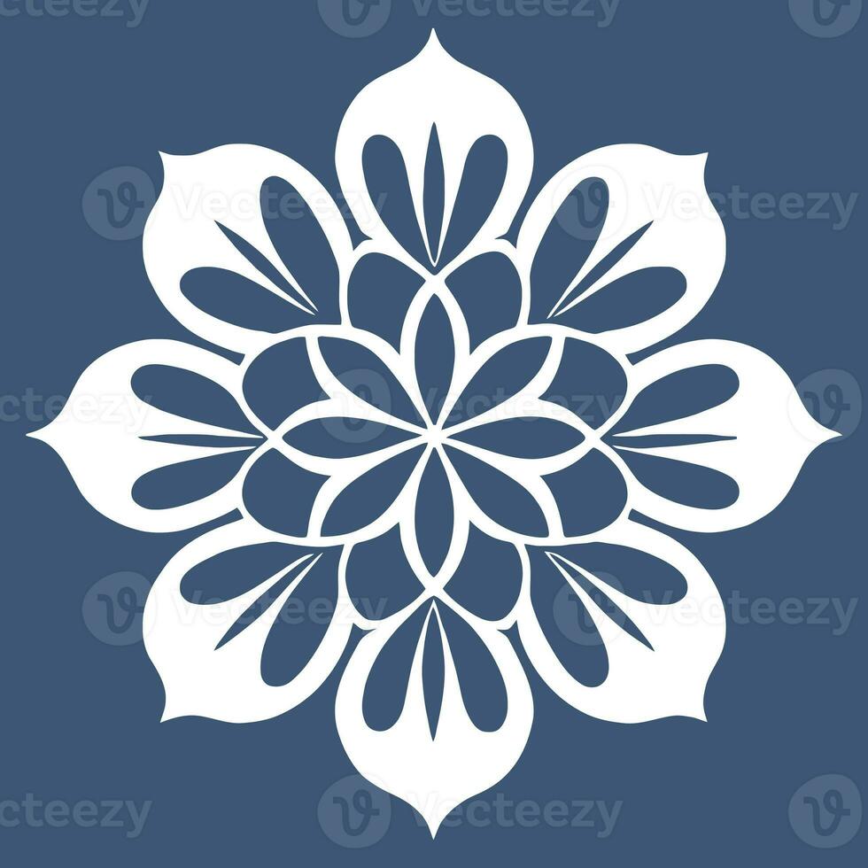 bloem logo vector gemakkelijk abstract vlak mandala tatoeëren fabriek kleur bloesem bloem bloeien stencil foto