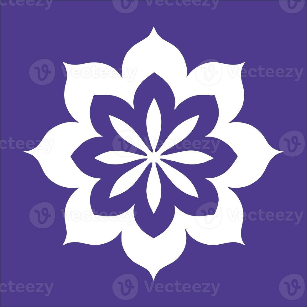 bloem logo vector gemakkelijk abstract vlak mandala tatoeëren fabriek kleur bloesem bloem bloeien stencil foto