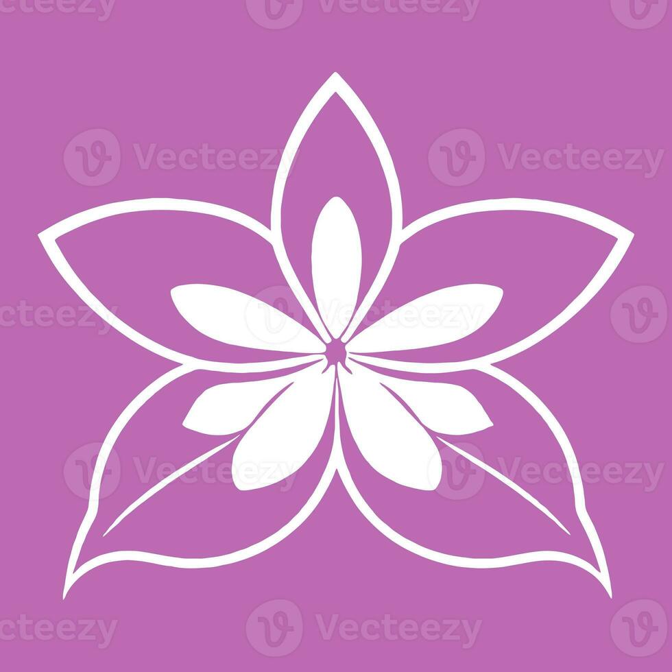 bloem logo vector gemakkelijk abstract vlak mandala tatoeëren fabriek kleur bloesem bloem bloeien stencil foto