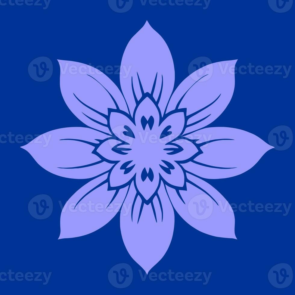 bloem logo vector gemakkelijk abstract vlak mandala tatoeëren fabriek kleur bloesem bloem bloeien stencil foto