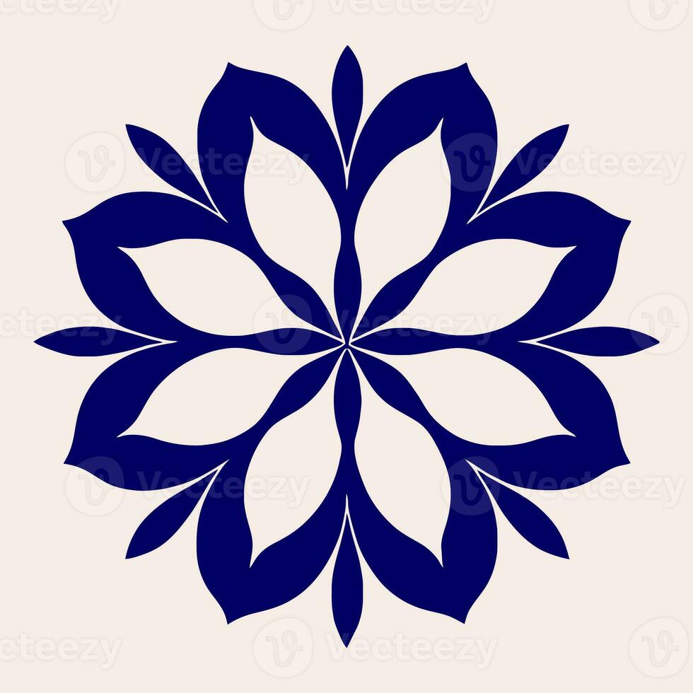 bloem logo vector gemakkelijk abstract vlak mandala tatoeëren fabriek kleur bloesem bloem bloeien stencil foto