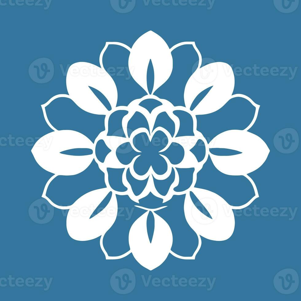 bloem logo vector gemakkelijk abstract vlak mandala tatoeëren fabriek kleur bloesem bloem bloeien stencil foto