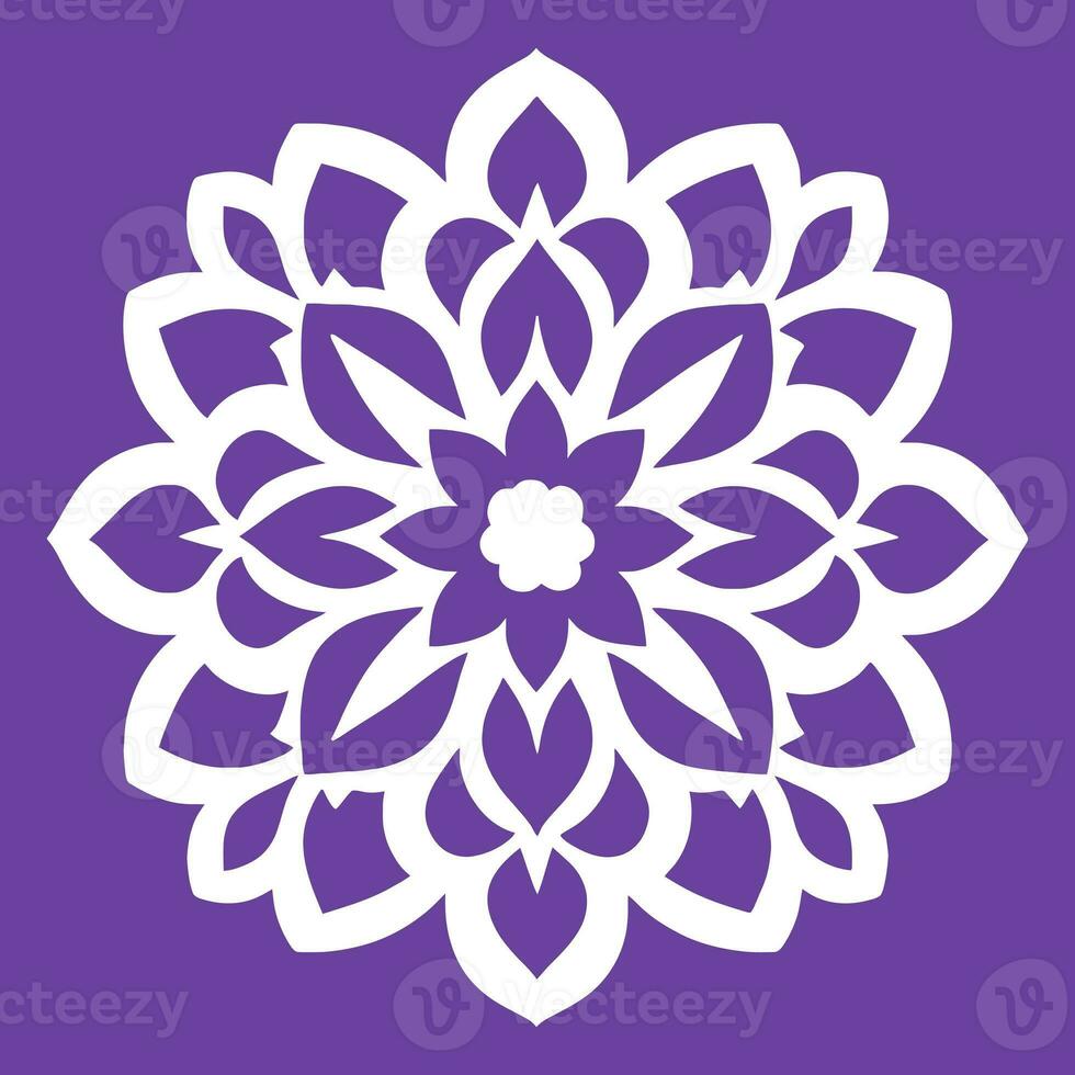 bloem logo vector gemakkelijk abstract vlak mandala tatoeëren fabriek kleur bloesem bloem bloeien stencil foto