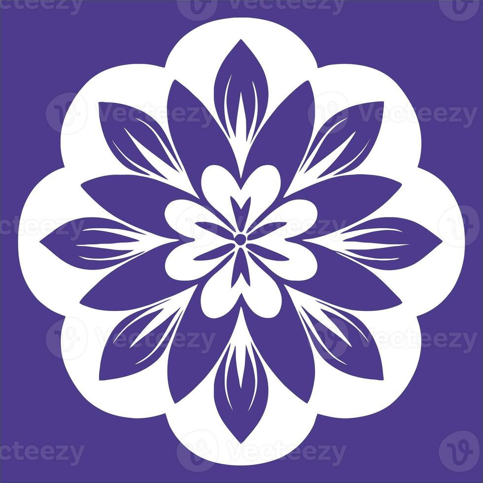 bloem logo vector gemakkelijk abstract vlak mandala tatoeëren fabriek kleur bloesem bloem bloeien stencil foto