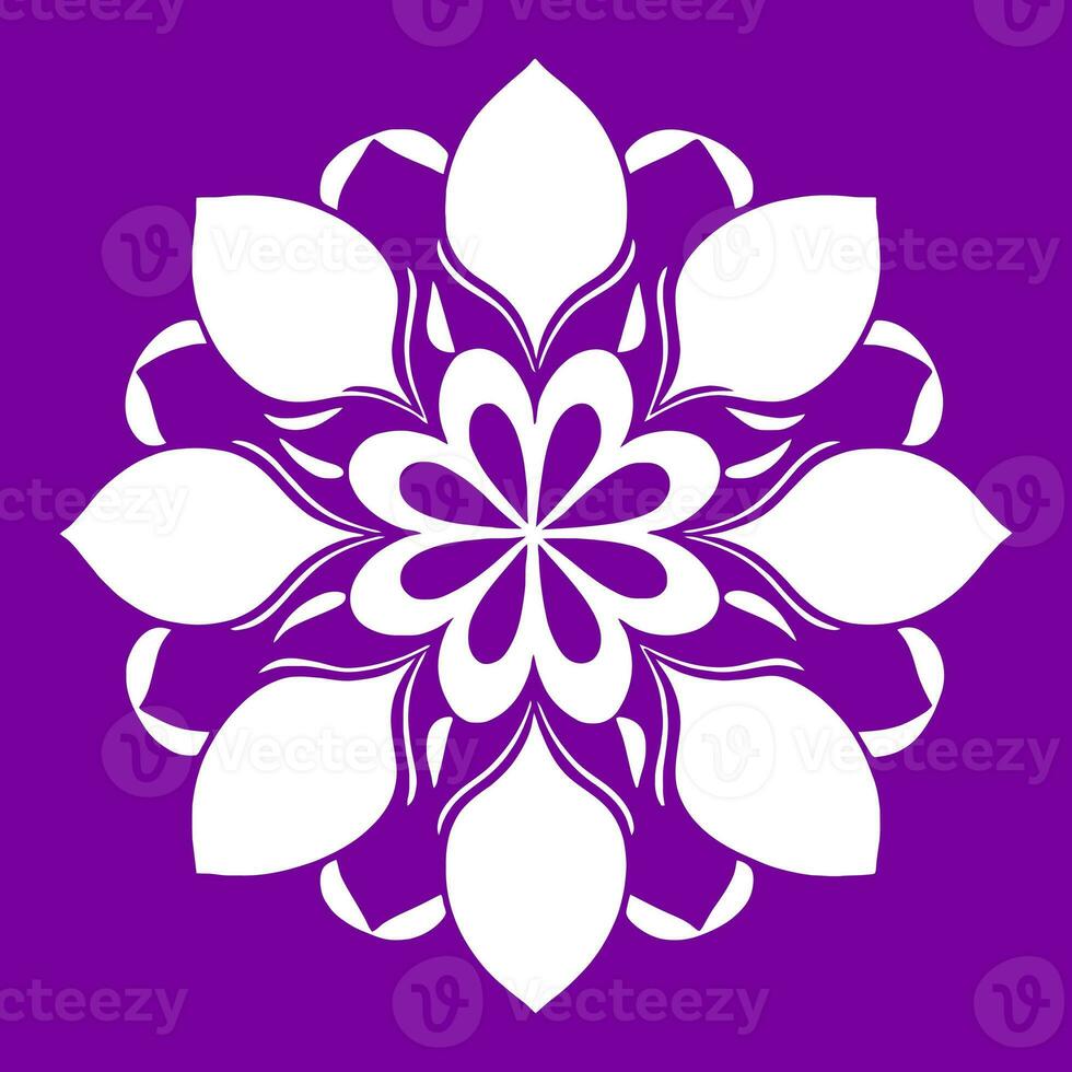 bloem logo vector gemakkelijk abstract vlak mandala tatoeëren fabriek kleur bloesem bloem bloeien stencil foto