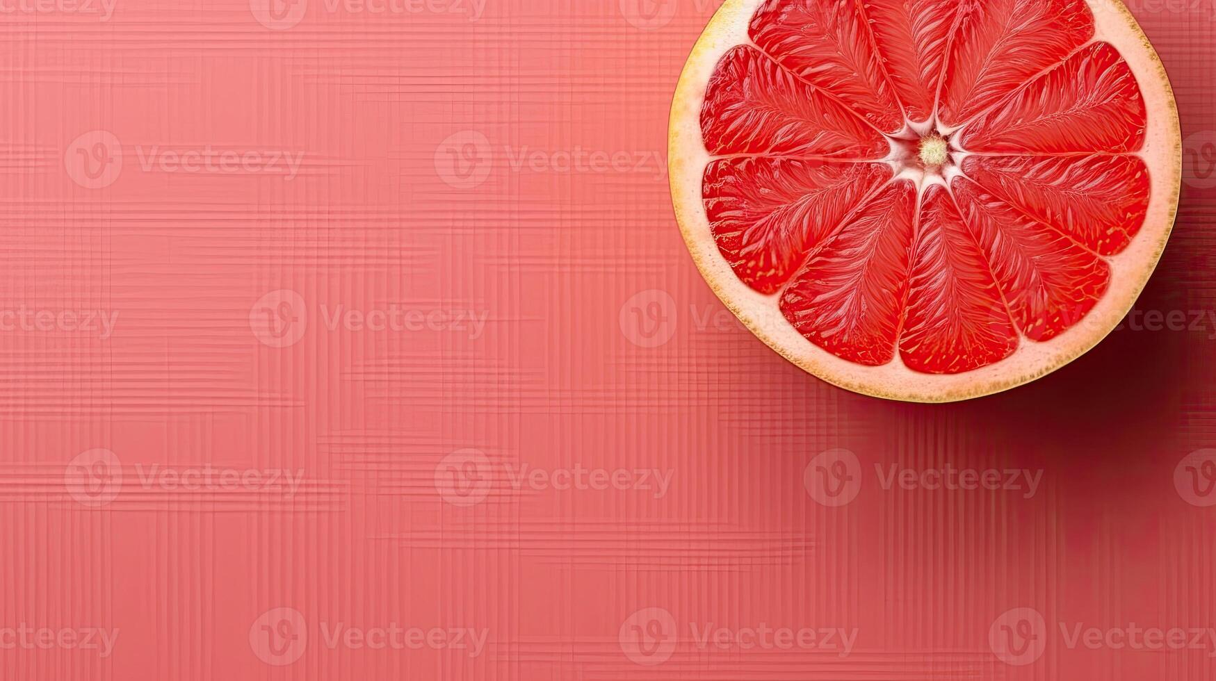 rijp grapefruit mockup en kopiëren ruimte met een helling achtergrond, generatief ai foto