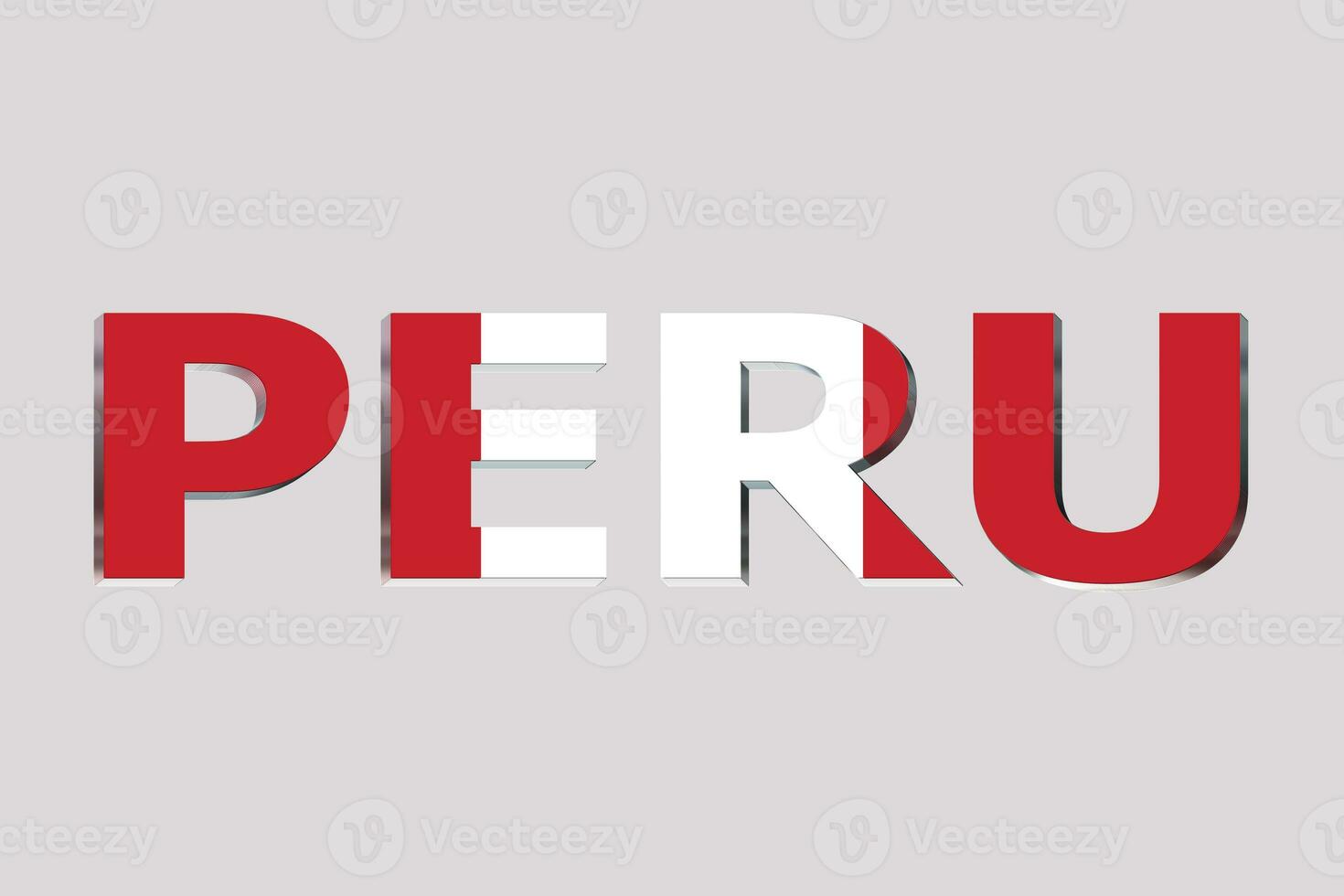 3d vlag van Peru Aan een tekst achtergrond. foto