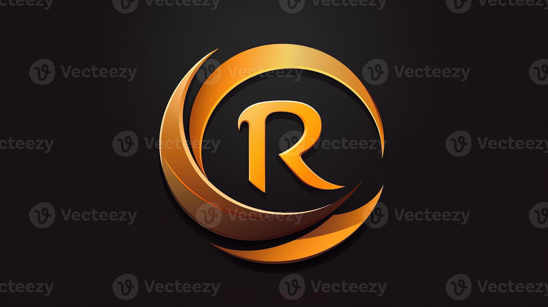 abstract logo van de brief r, gegenereerd door ai foto