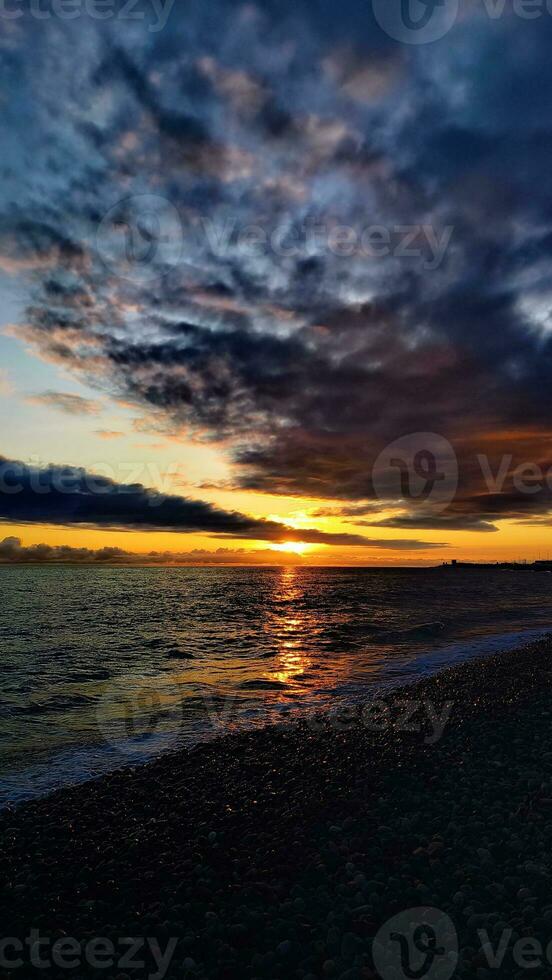 zonsondergang foto Aan de zee