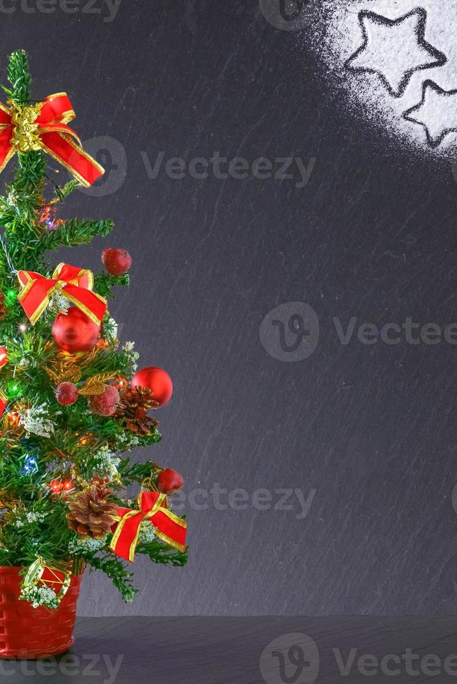 decoratieve kerst- of nieuwjaarsachtergrond foto