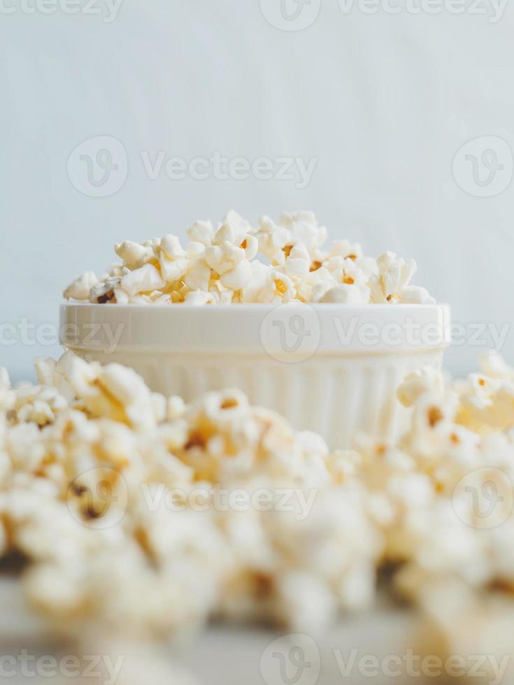 heerlijke gezouten popcorn foto