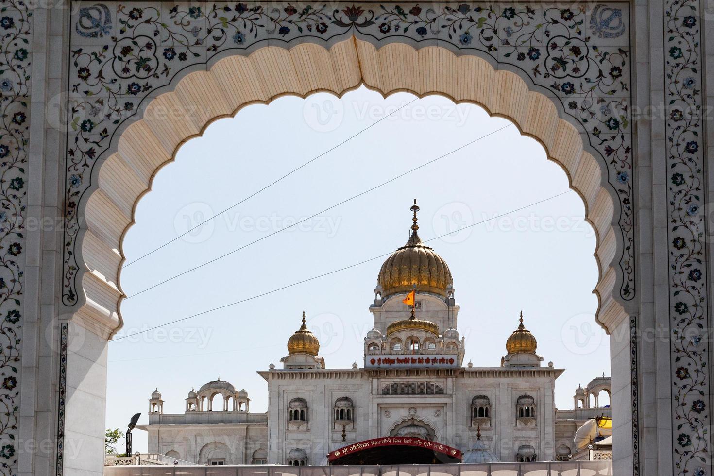 Sri Bangla Sahib Gurudwara Sikh Tempel New Delhi India foto