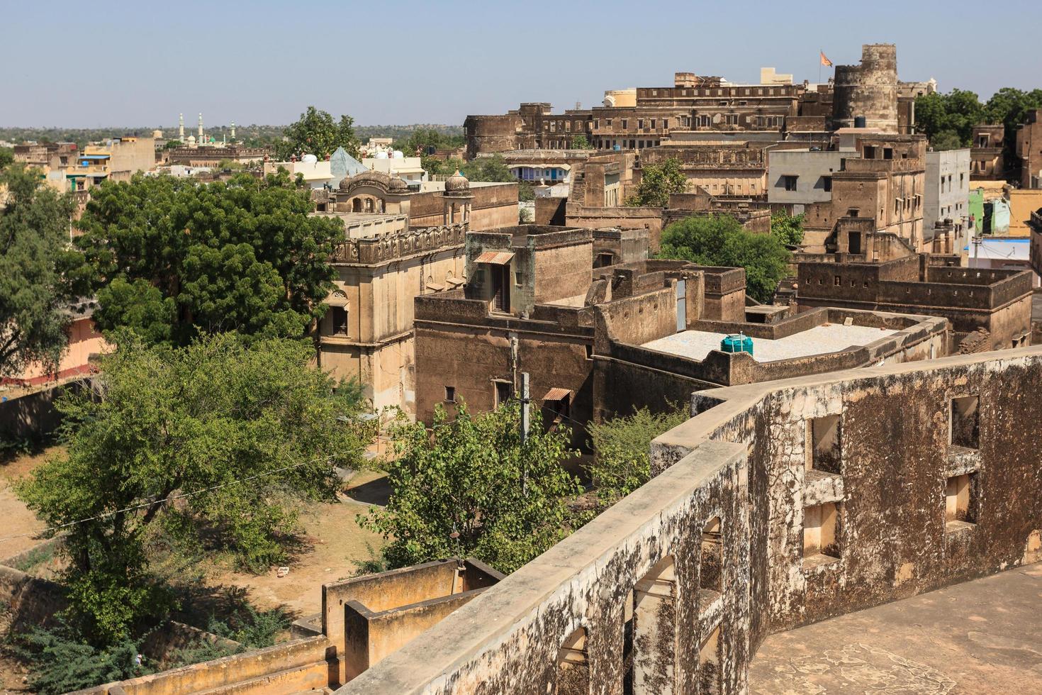 uitzicht op kasteel van haveli in mandawa rajasthan india foto