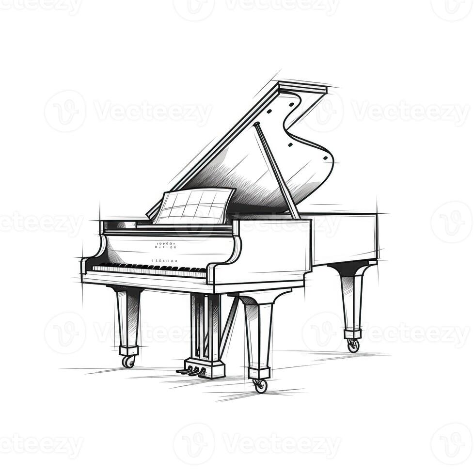 achtergrond piano ai gegenereerd foto