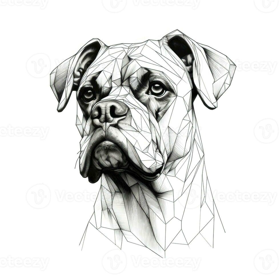 portret bokser hond ai gegenereerd foto