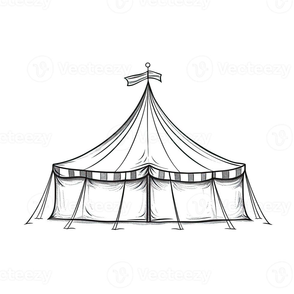 carnaval circus tent ai gegenereerd foto