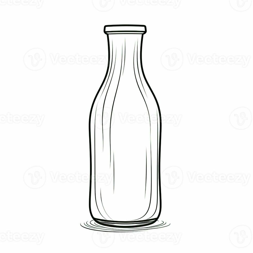 glas melk fles ai gegenereerd foto