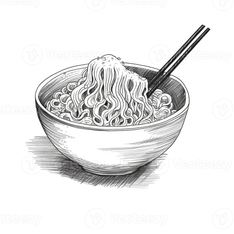 pasta ramen noedels ai gegenereerd foto