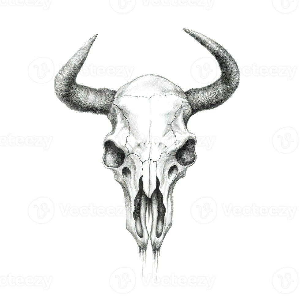 hoofd schedel koe toeter ai gegenereerd foto