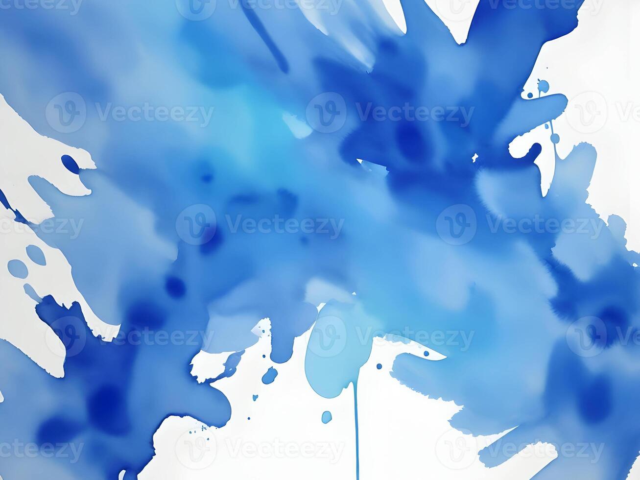 abstract artistiek blauw waterverf plons voorwerp achtergrond. generatief ai. foto