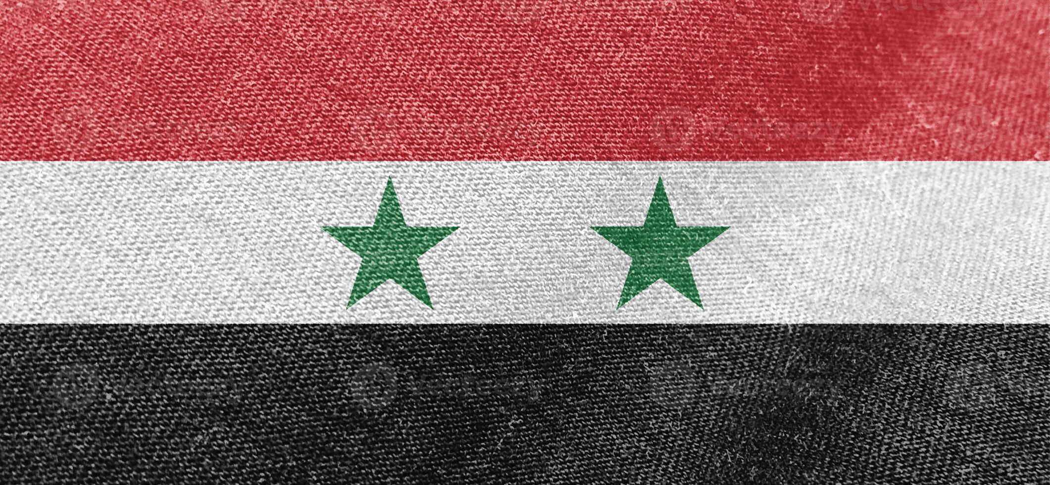 Syrië vlag kleding stof katoen materiaal breed vlag behang foto