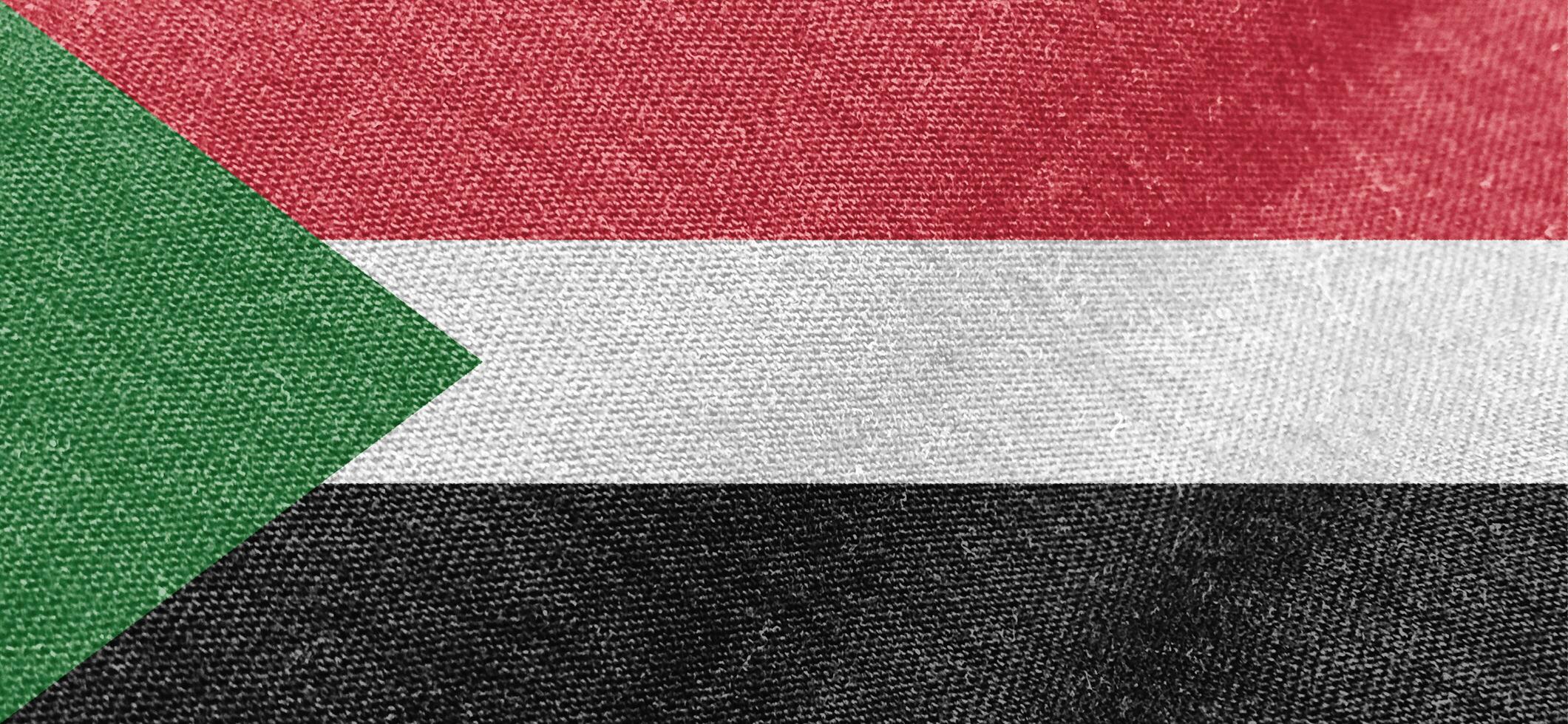 Soedan vlag kleding stof katoen materiaal breed vlag behang foto
