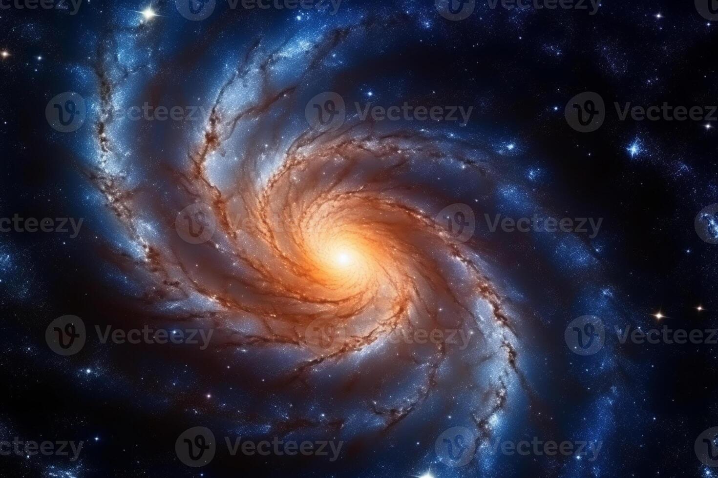 kosmisch meesterwerk, telescoop onthult een uitgestrekt spiraal heelal ai gegenereerd foto