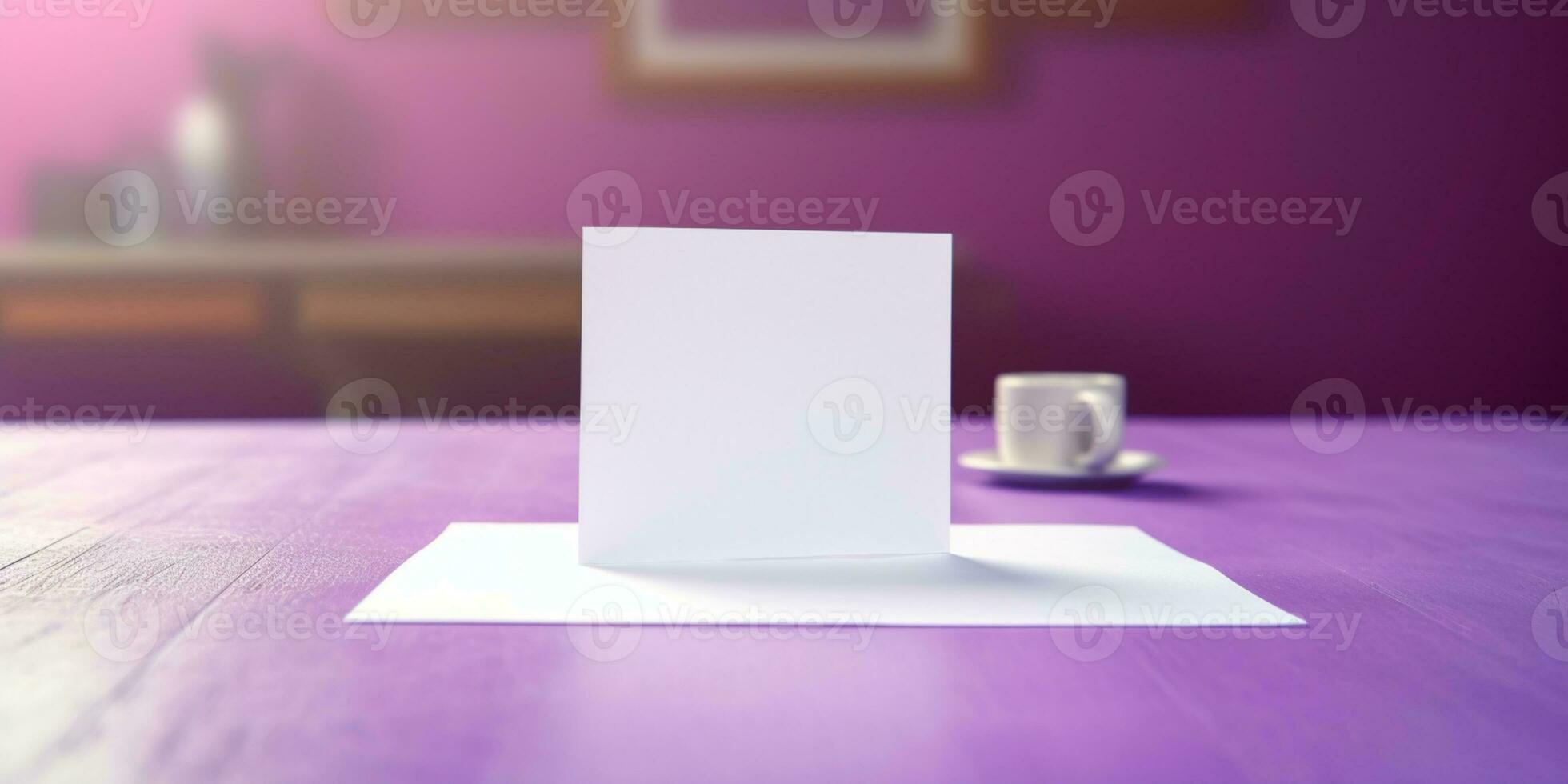 blanco papier Notitie voor tekst kopiëren ruimte achtergrond ai gegenereerd foto