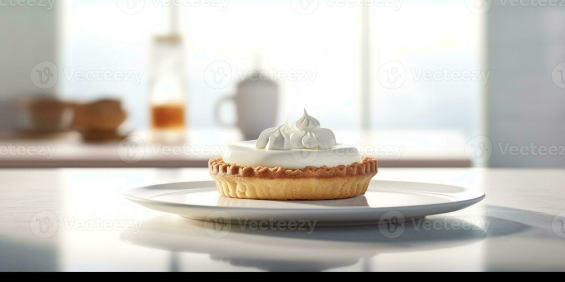 room taart voor toetje tussendoortje. ai gegenereerd foto