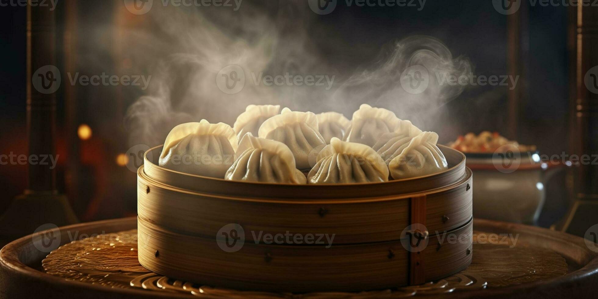 knoedels is een traditioneel Chinese stoom- voedsel, ai genererenen foto