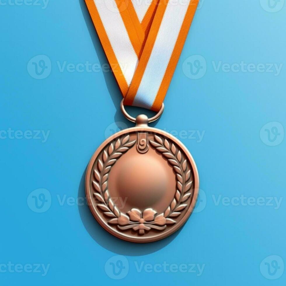 medaille winnaar voor wedstrijd en rang, ai gegenereerd foto