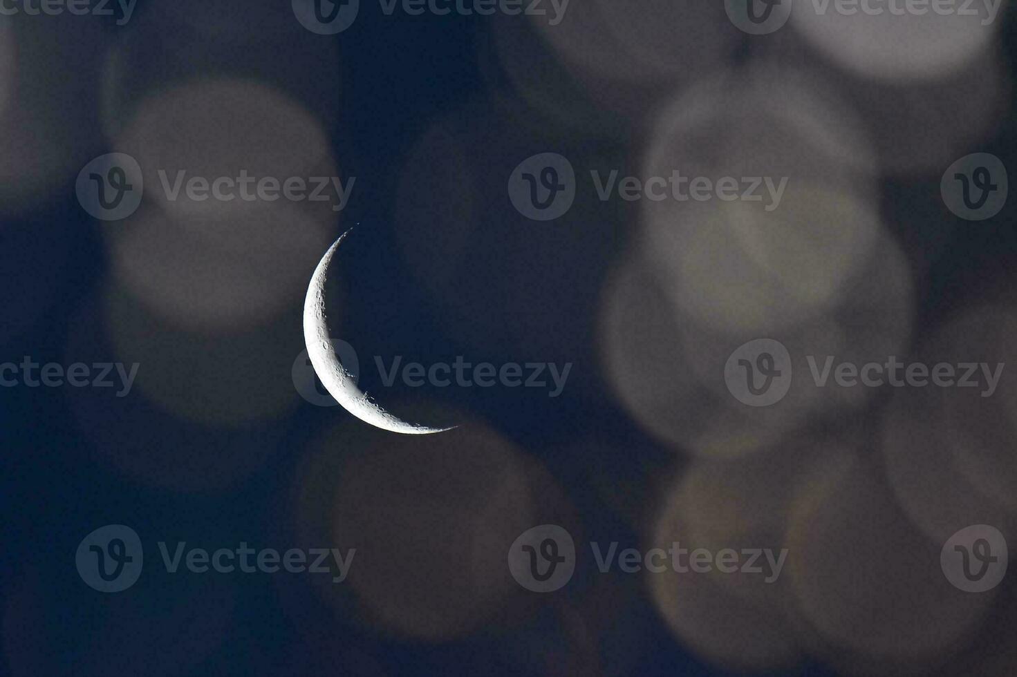 maan in de lucht, Patagonië, Argentinië foto