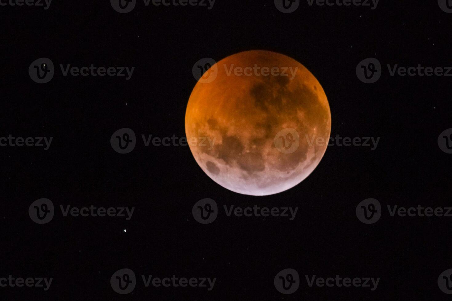 bloed maan, verduistering gezien van, la pampa, januari 21, 2019 Argentinië foto