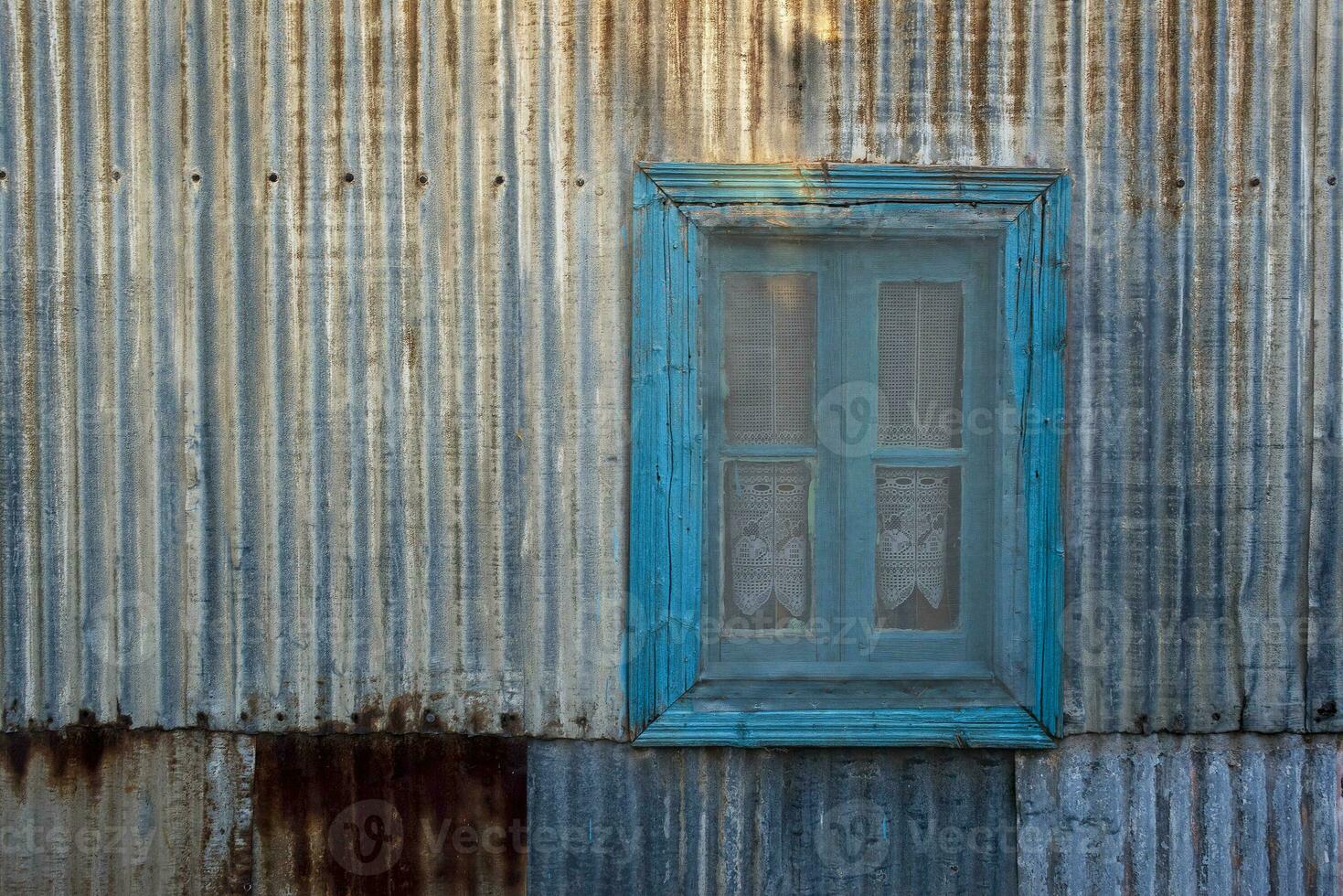 pittoreske typisch bouw in de stad- van puerto piramides, schiereiland valdes, chubut provincie, Patagonië, Argentinië. foto